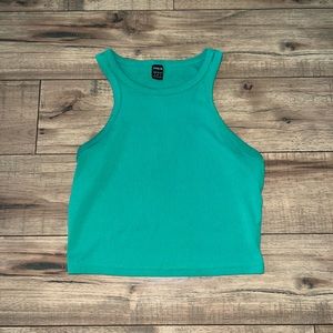 fitted slightly cropped tank top